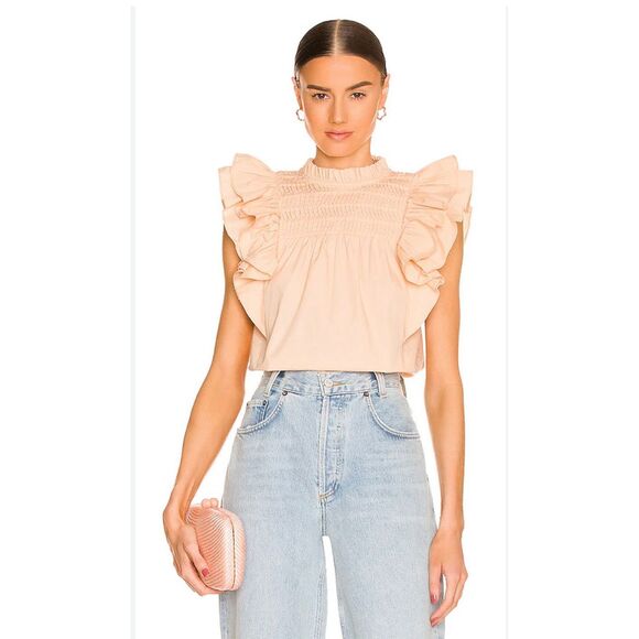 MAGALI PASCAL Odella Top in Peach - Picture 1 of 5